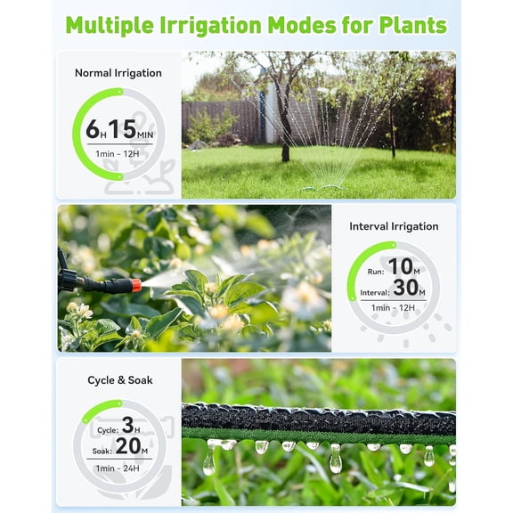 WiFi Water Timer for Garden Hose with Brass Inlet, 2-Zone Smart Hose Timer