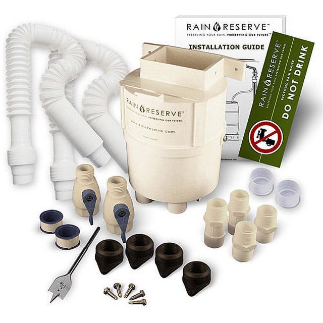 RainReserve Complete Double Capacity Diverter Kit, White