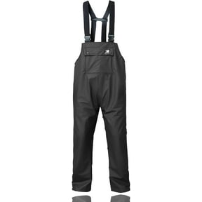 RainRider Rain Pants for Men Women Waterproof Rain Gear Bib Overalls Trousers for Fishing Hunting(Black,Large)