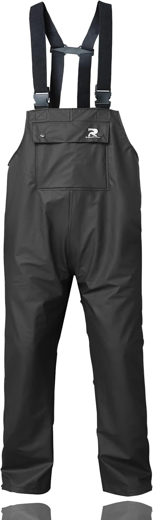 RainRider Rain Pants for Men Women Waterproof Rain Gear Bib Overalls Trousers for Fishing Hunting(Black,Medium)