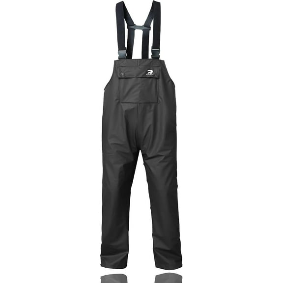 RainRider Rain Pants for Men Women Waterproof Rain Gear Bib Overalls Trousers for Fishing Hunting(Black,Small)