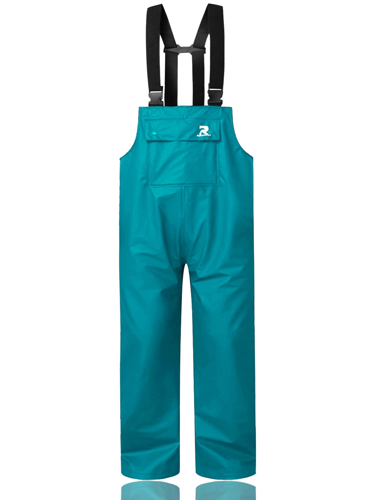 RainRider Rain Pants for Men Women Waterproof Rain Gear Bib Overalls Trousers for Fishing Hunting(Blue Green,Small)
