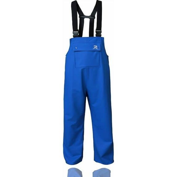 RainRider Rain Pants for Men Women Waterproof Rain Gear Bib Overalls Trousers for Fishing Hunting(Blue,Medium)