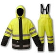 thumbnail image 1 of RainRider Rain Suits Waterproof for Men & Women Heavy Duty Rain Gear High Visibility Reflective Jacket Bib Pants 3 Pieces Rainwear(Fluorescent,XXL), 1 of 6