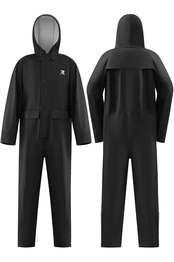 Rain Suits for Men Women Waterproof One Piece Rain Jacket & Pant Workwear Coverall