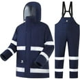 thumbnail image 1 of RainRider Rain Suits for Men Women Waterproof Reflective Rain Coat and Bib Pants for Safety Heavy Duty Rain Gear Fishing, 1 of 8