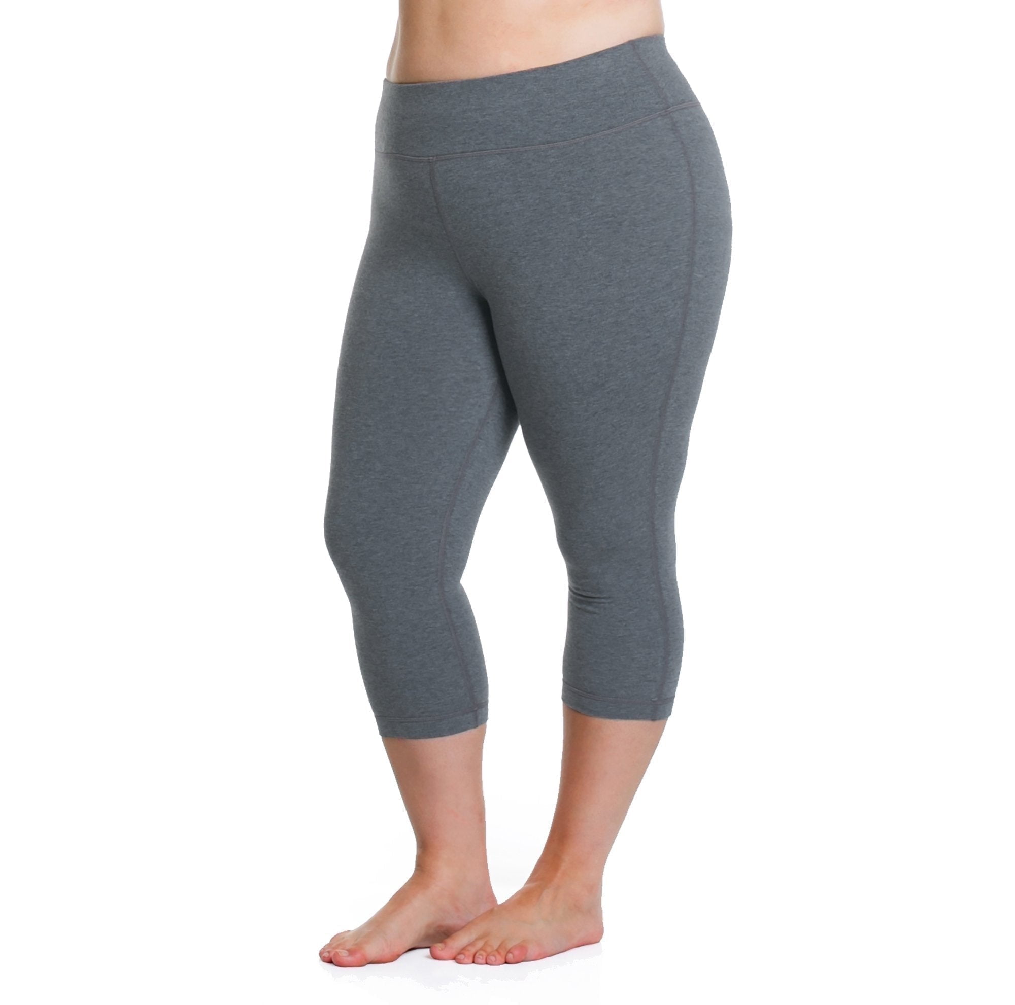 Pantalon Capri Rainbeau — Taille 2X, Gris/noir, Idéal Pour Le Sport, Le Lounge Ou Le Sommeil