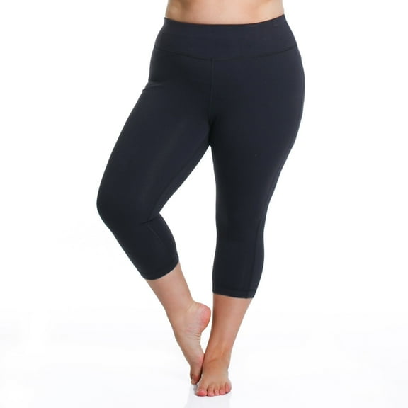 Rainbeau Curves Activewear Capri Legging, Women's Plus 14/16
