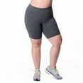 thumbnail image 1 of Rainbeau Curves Basic Compression Bike Short, Women's Plus Gray 14/16, 1 of 5