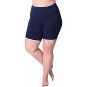Rainbeau Curves Basic Compression Bike Short, Women's Plus Navy 18/20