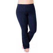 Rainbeau Curves Basic Compression Bootcut Pant, Women's Plus Navy 14/16