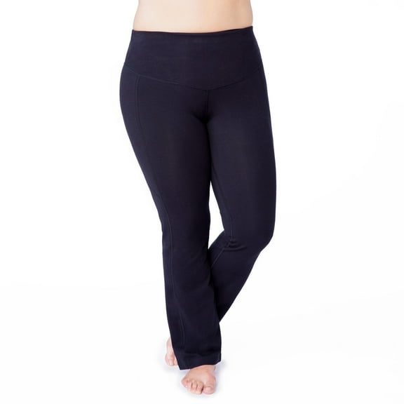 Rainbeau Curves Basic Compression Bootcut Pant, Women's Plus Black 14/16