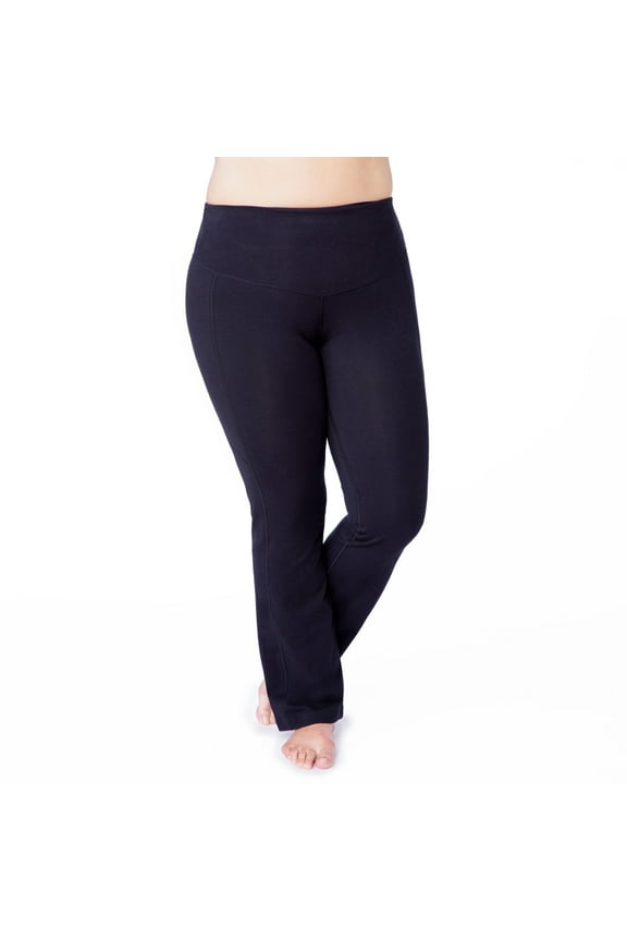 Basic Compression Bootcut Pant, Women's Plus Black 14/16