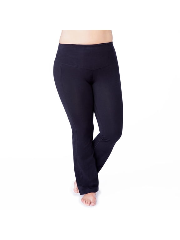 Basic Compression Bootcut Pant, Women's Plus Black 22/24