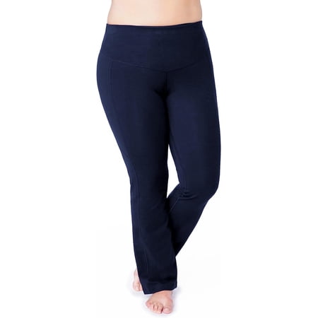 Rainbeau Curves Basic Compression Bootcut Pant, Women's Plus Navy 18/20