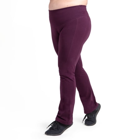 Rainbeau Curves Basic Compression Bootcut Pant, Women's Plus Plum 22/24