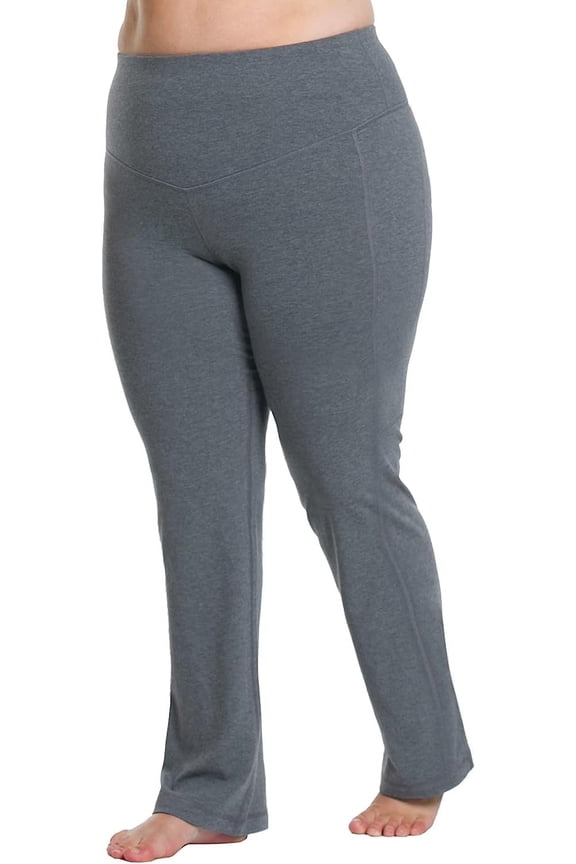 Basic Compression Bootcut Pant, Women's Plus Gray 14/16