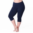 thumbnail image 1 of Rainbeau Curves Basic Compression Cropped Capri Legging, Women's Plus Navy 22/24, 1 of 4
