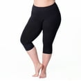 thumbnail image 1 of Rainbeau Curves Basic Compression Cropped Capri Legging, Women's Plus Black 14/16, 1 of 5