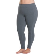 Rainbeau Curves Basic Compression Legging, Women's Plus Gray 14/16