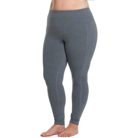 Rainbeau Curves Basic Compression Legging, Women's Plus Gray 14/16