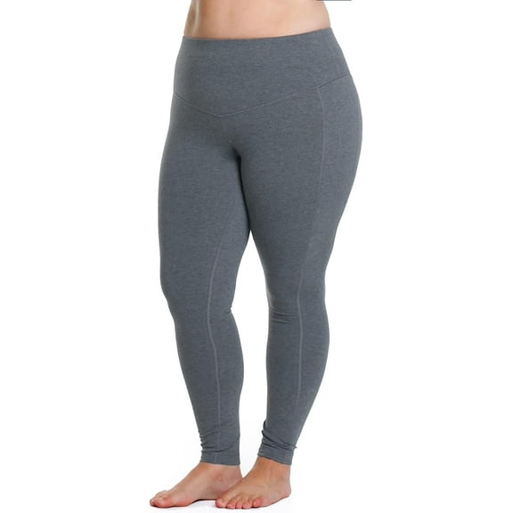 Rainbeau Curves Basic Compression Legging, Women's Plus Gray 22/24