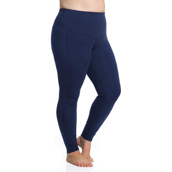 Rainbeau Curves Basic Compression Legging, Women's Plus Navy 14/16