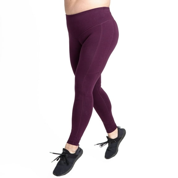 Rainbeau Curves Basic Compression Legging, Women's Plus Plum 22/24