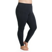 Rainbeau Curves Basic Compression Legging, Women's Plus Black 26/28