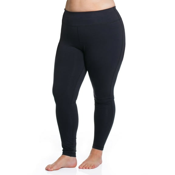 Rainbeau Curves Active Sport Legging, Women's Plus Black 14/16