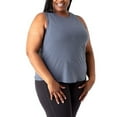 thumbnail image 1 of Rainbeau Curves Women's Plus Muscle Sleeveless Tank Top, Grey, 1 of 2