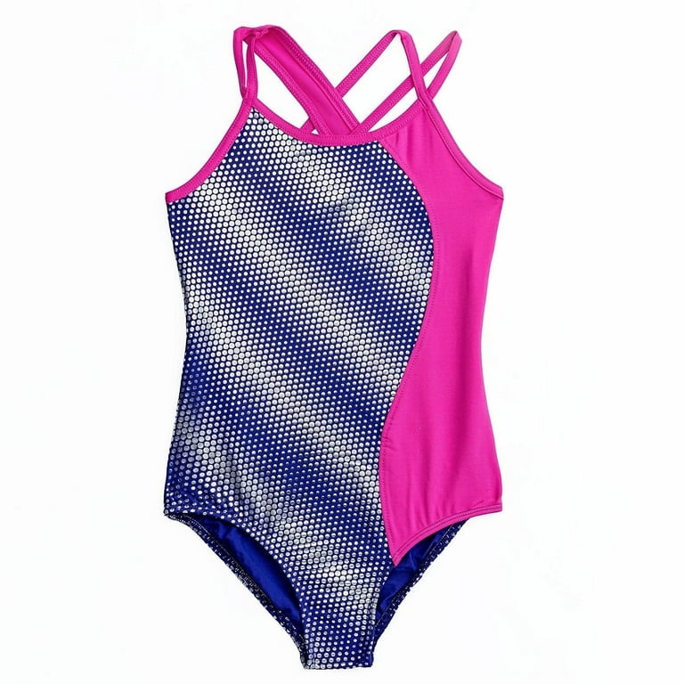 Rainbeau Moves Girl's Dance & Gymnastics Foiled Cami Leotard