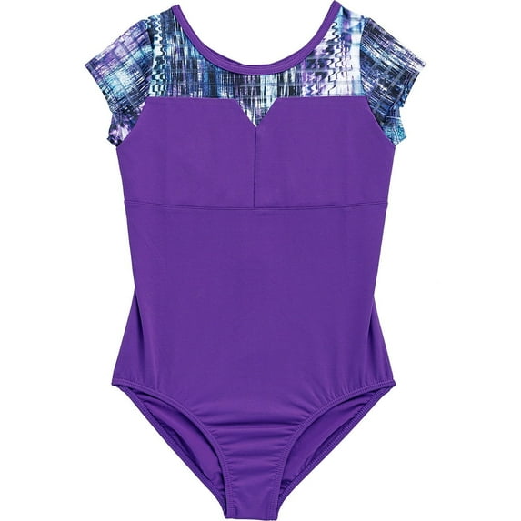 Rainbeau Moves Girl's Dance & Gymnastics Short Sleeve Leotard, (XS-XL)