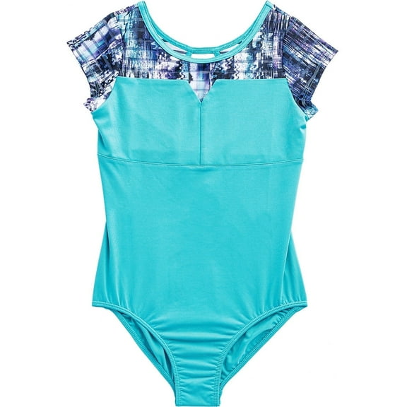 Rainbeau Moves Girl's Dance & Gymnastics Short Sleeve Leotard, (XS-XL)