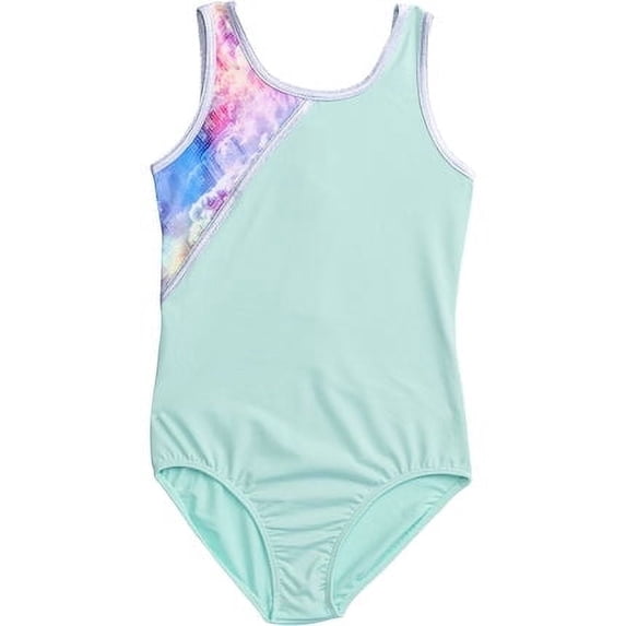 Rainbeau Moves Girls Dance & Gymnastics Print Inset Tank Leotard, XS-XL