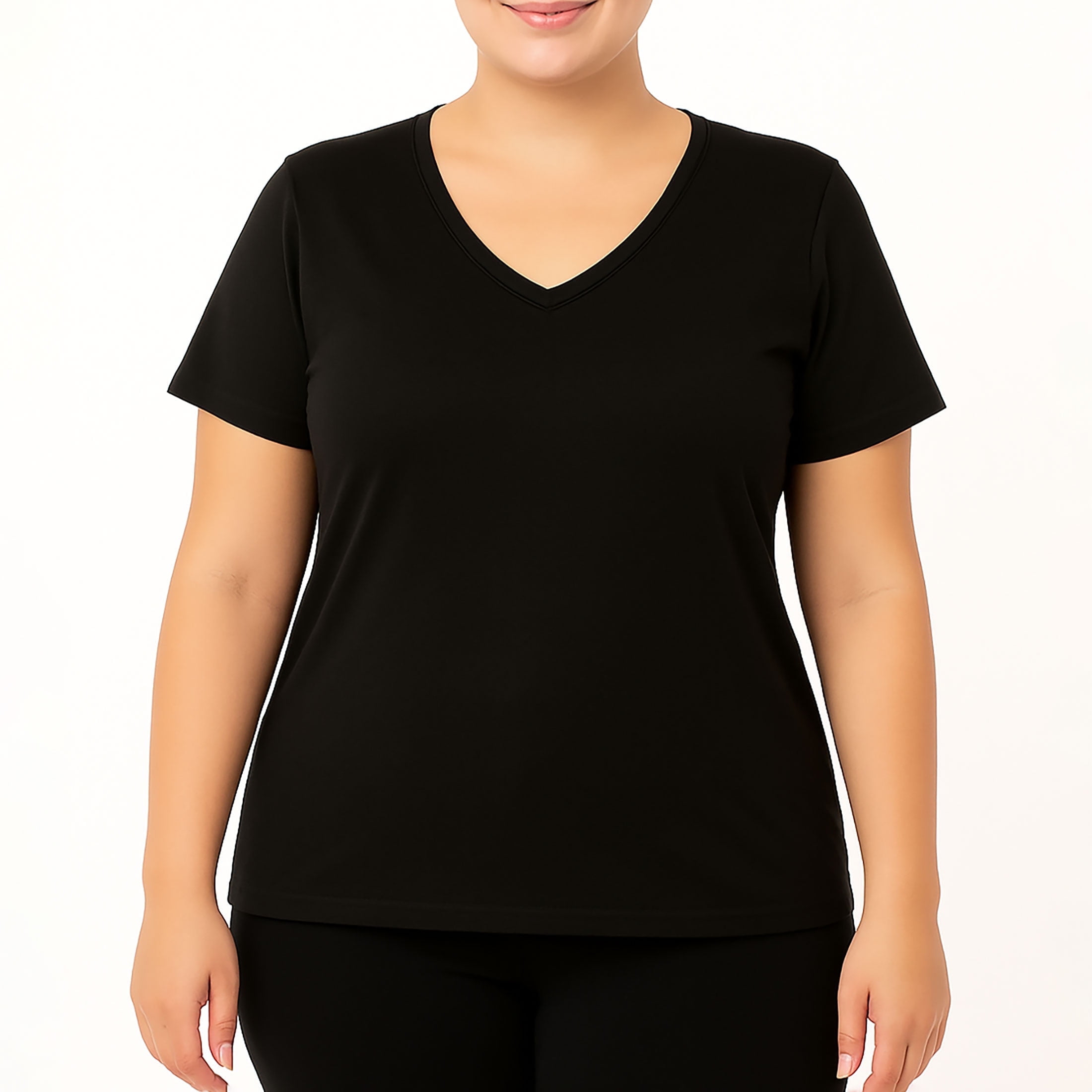 Rainbeau-Women-s-Plus-V-Neck-