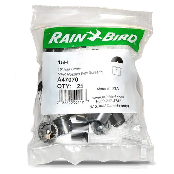 Rainbird 15' MPR Series Fixed Pattern Nozzles w/ Screens