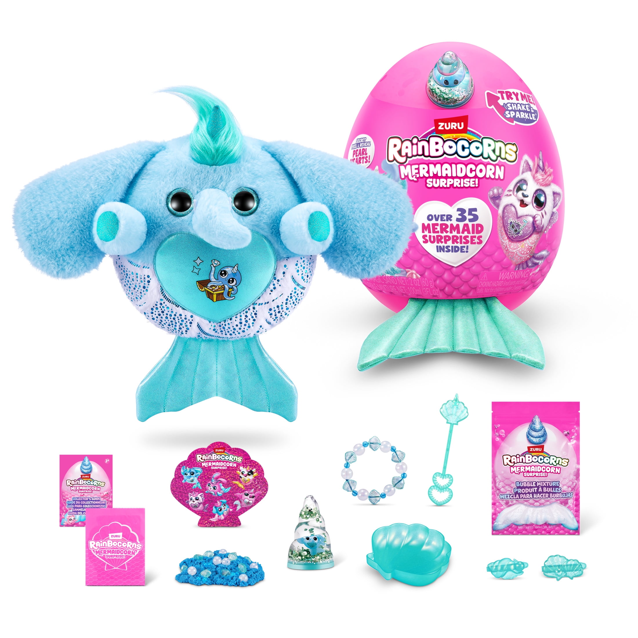 Rainbocorns Mermaidcorn Surprise Plush Toy with Over 35 Surprises