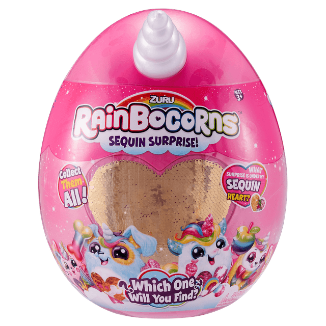 Rainbocorns Sequin Surprise Unicorn Plush in Giant Mystery Egg by ZURU ...