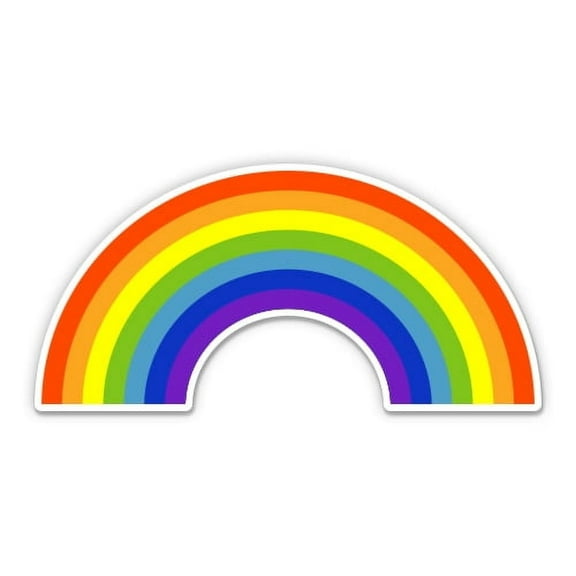 Rainbow - 12" Vinyl Sticker Waterproof Decal