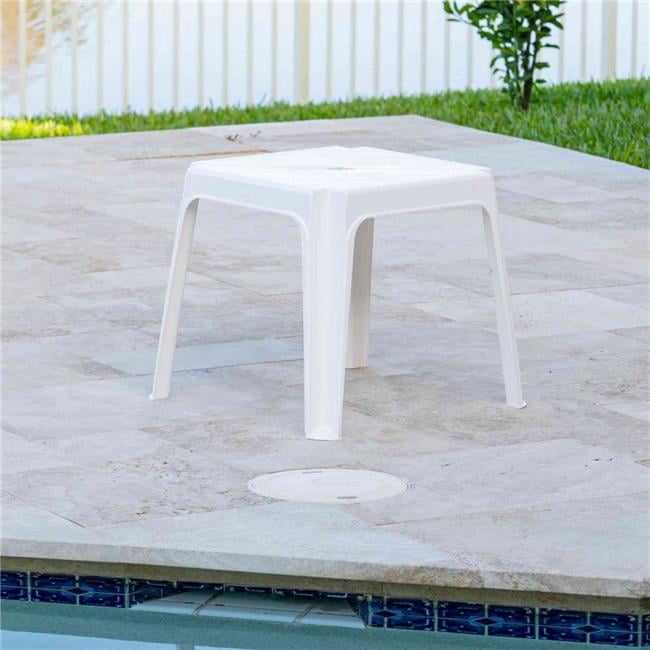 Rainbow RBO-LARA-WHT-ET 16.5 x 16.5 x 16.5 in. Lara Stackable End Table ...