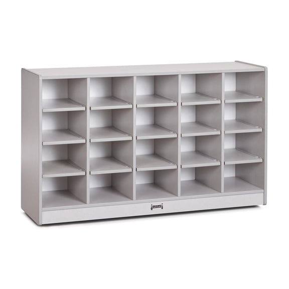 20 Cubbie-Tray Mobile Storage - without Trays  - Gray
