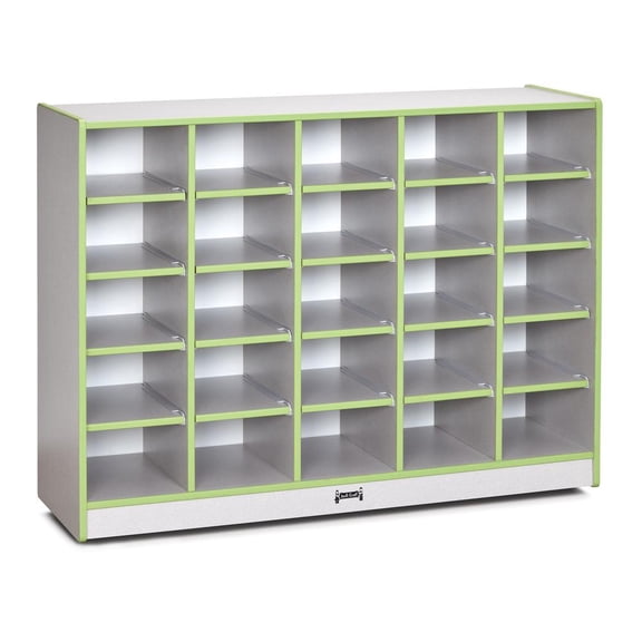 25 Cubbie-Tray Mobile Storage - without Trays - Key Lime Green