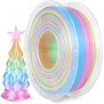thumbnail image 1 of Rainbow 3D Printer Filament Bundle, 4 Rolls PLA+ Silk Rainbow & 4 Rolls PLA Rainbow Filament, Fast Color Change, Shiny Texture, Multicolor, 250g/Pack, 8 Packs, Total 2 kg, 1 of 8