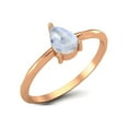 thumbnail image 1 of Rainbow 6x4mm Pear Shape 925 Sterling Silver Rose Vermeil Mother's Day Gift Ring, 1 of 4