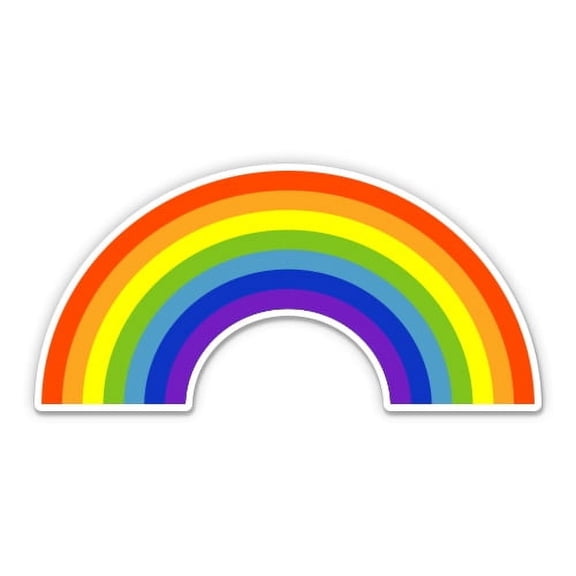 Rainbow - 7" Vinyl Sticker - For Car Laptop I-Pad - Waterproof Decal