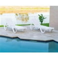 thumbnail image 1 of Rainbow RBO-LARA-WHT-CL-SET2 73 x 23 x 11.5 in. Lara Stackable Chaise Lounger, White - Set of 2, 1 of 1