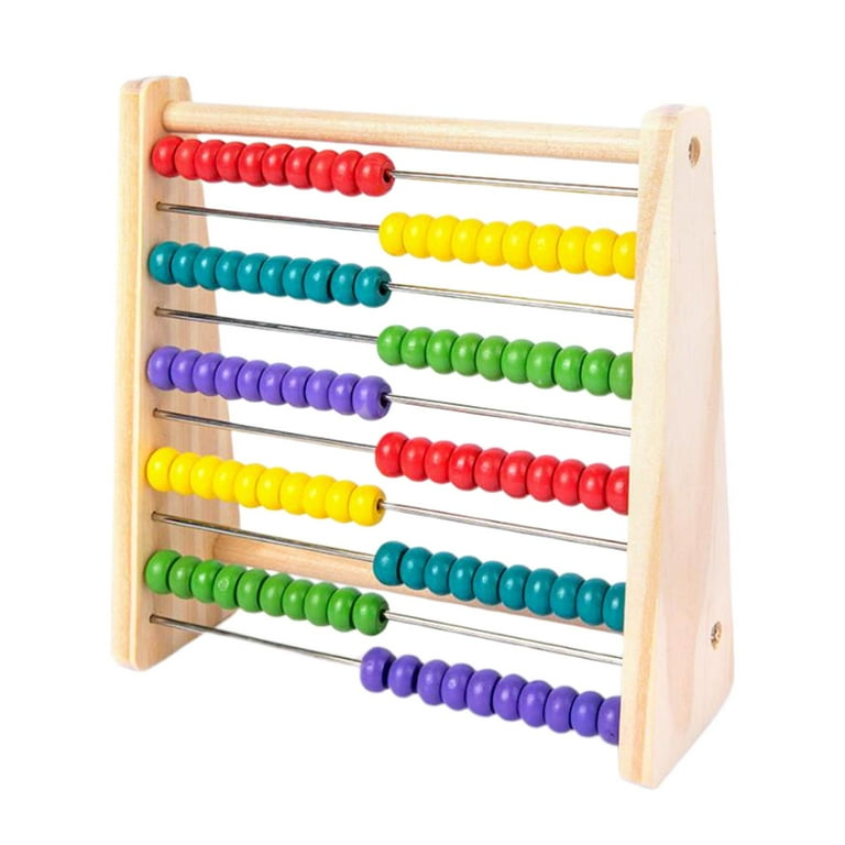 Rainbow Abacus with 100 Beads Math Counting Bead Abacus for
