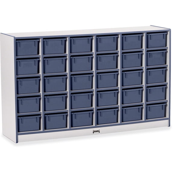 30 Cubbie-Tray Mobile Storage - with Trays - Navy