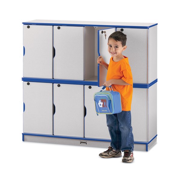 Stacking Lockable Lockers - Double Stack - Blue